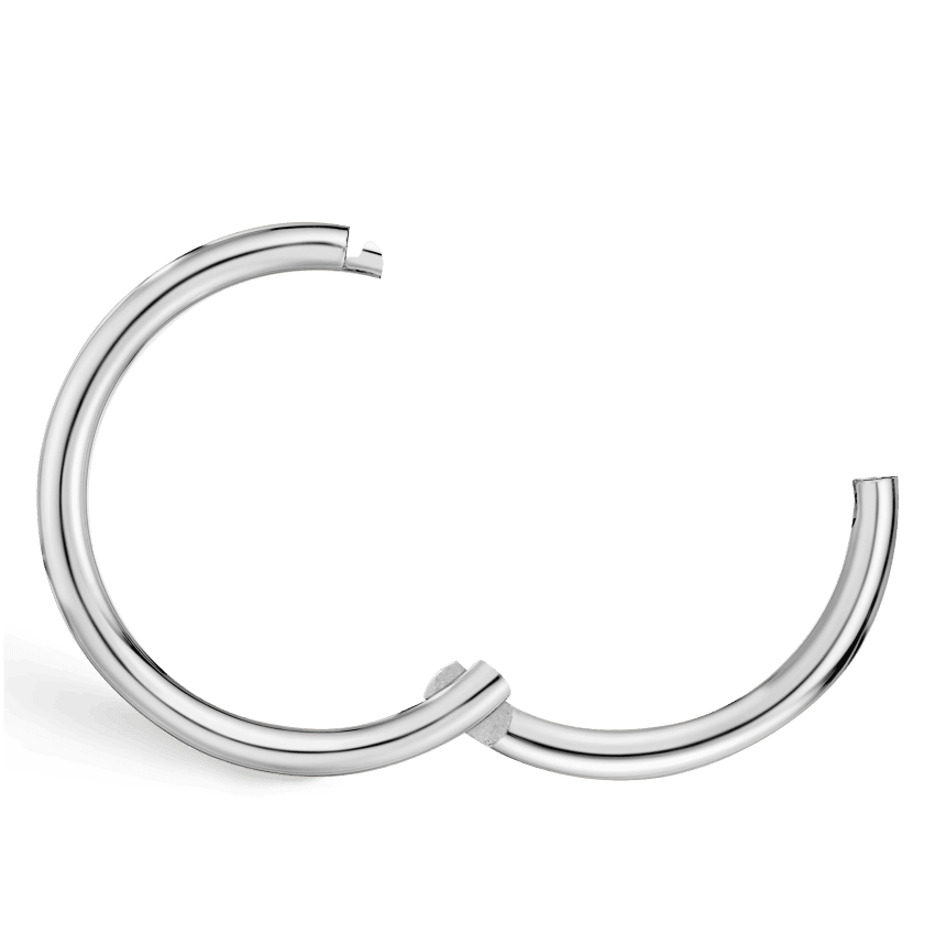Plain Gold Hoop Earring White Gold 11mm 16 Gauge = 1.3mm