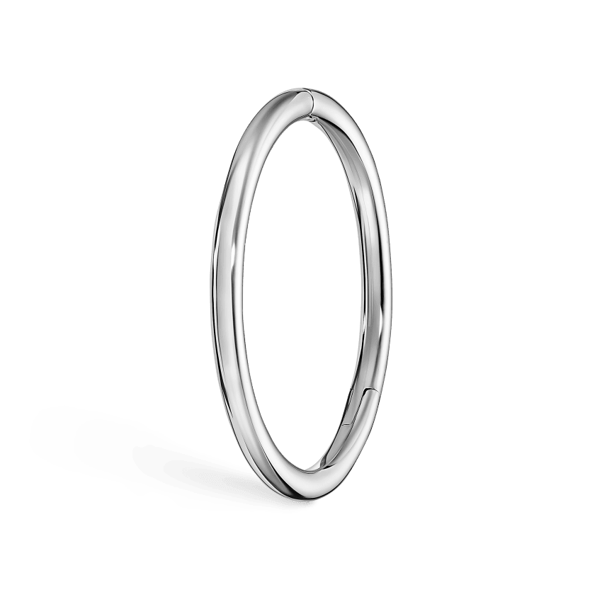 Plain Gold Hoop Earring White Gold 12.5mm 16 Gauge = 1.3mm