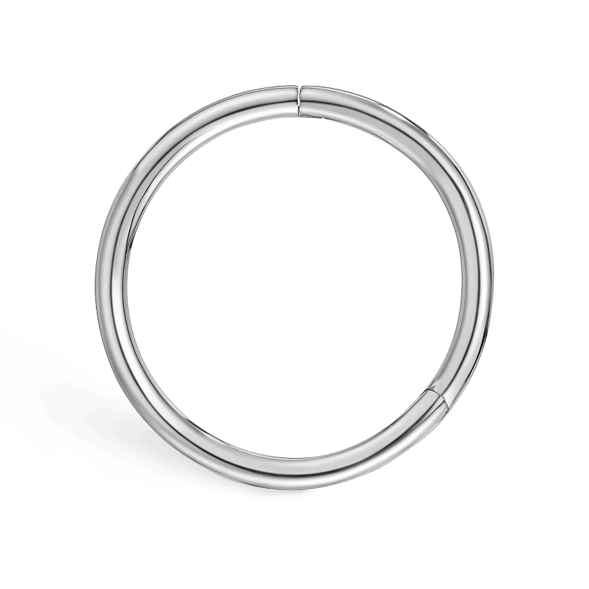Plain Gold Hoop Earring White Gold 12.5mm 16 Gauge = 1.3mm