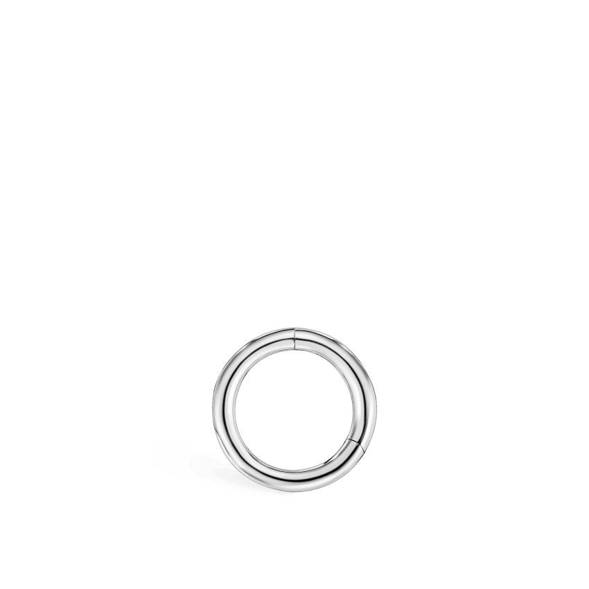 Plain Gold Hoop Earring White Gold 5mm 18 Gauge = 1.02mm