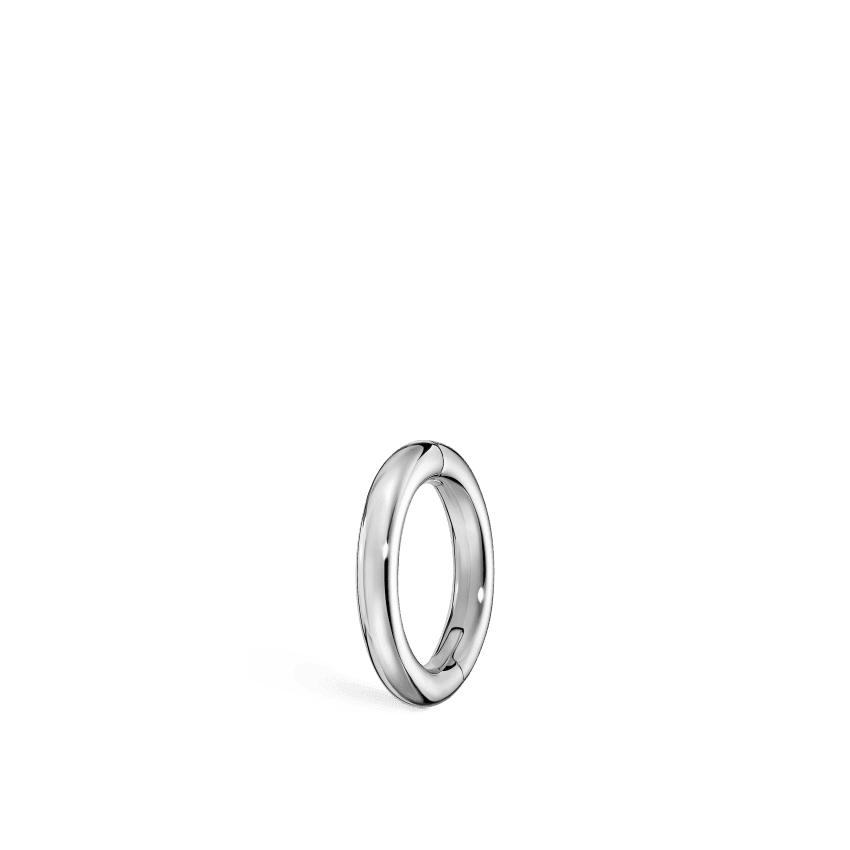 Plain Gold Hoop Earring White Gold 6.5mm 14 Gauge = 1.6mm