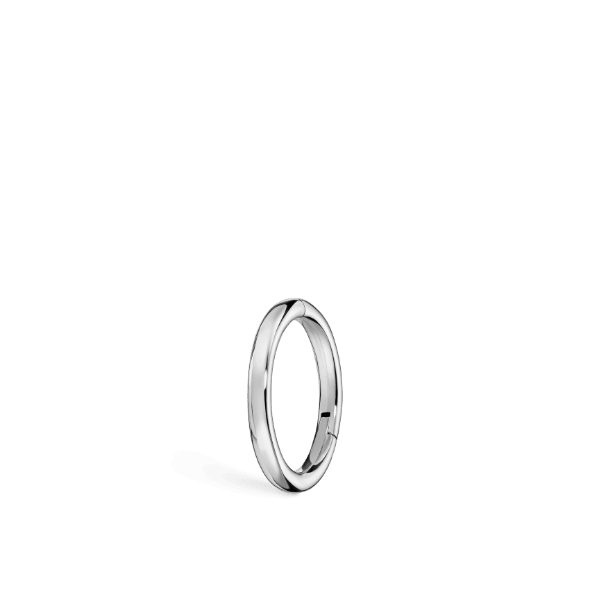 Plain Gold Hoop Earring White Gold 6.5mm 16 Gauge = 1.3mm
