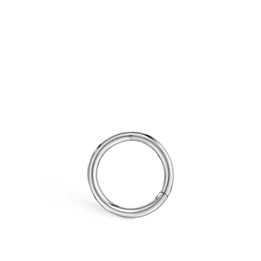 Plain Gold Hoop Earring White Gold 6.5mm 16 Gauge = 1.3mm