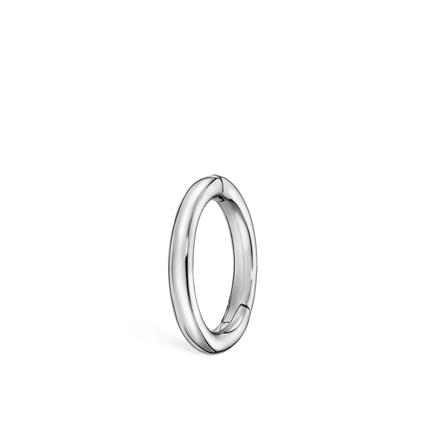 Plain Gold Hoop Earring White Gold 8mm 14 Gauge = 1.6mm