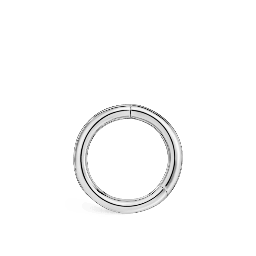 Plain Gold Hoop Earring White Gold 8mm 14 Gauge = 1.6mm