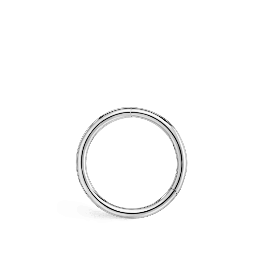 Plain Gold Hoop Earring White Gold 8mm 18 Gauge = 1.02mm