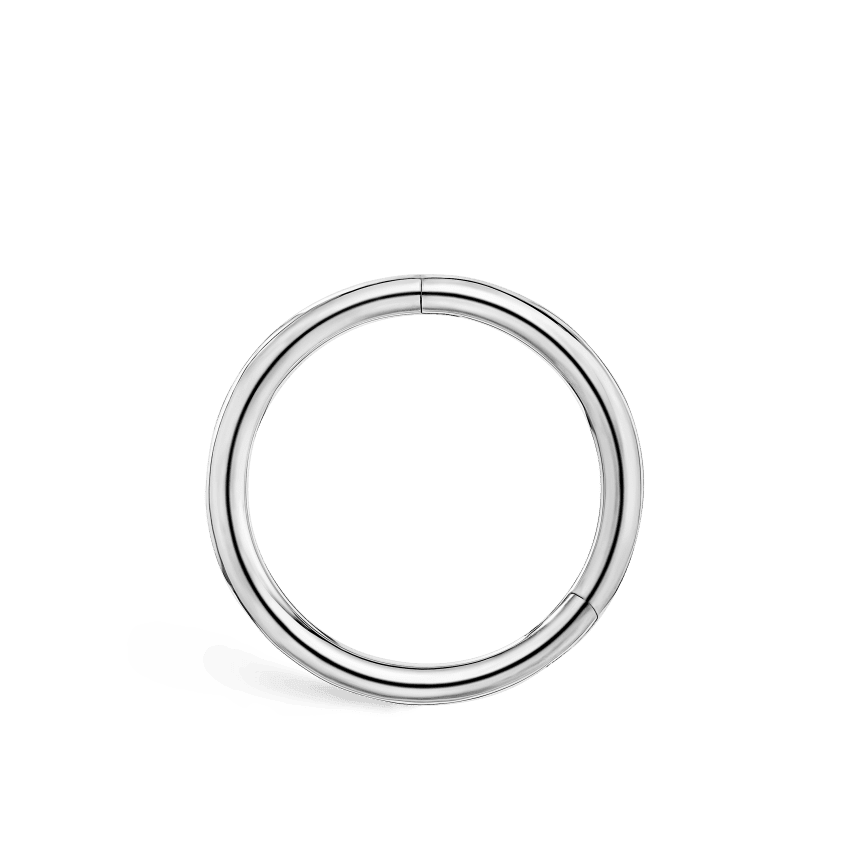 Plain Gold Hoop Earring White Gold 9.5mm 16 Gauge = 1.3mm