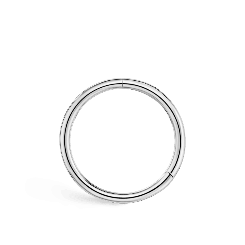Plain Gold Hoop Earring White Gold 9.5mm 18 Gauge = 1.02mm