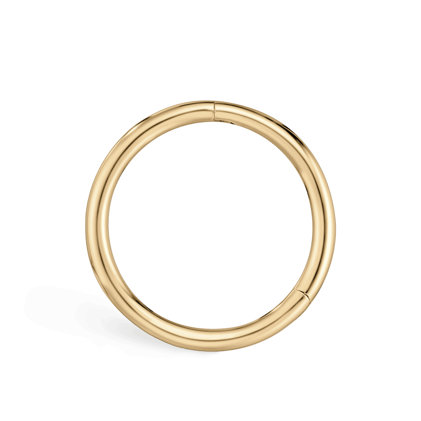 Plain Gold Hoop Earring Yellow Gold 11mm 16 Gauge = 1.3mm