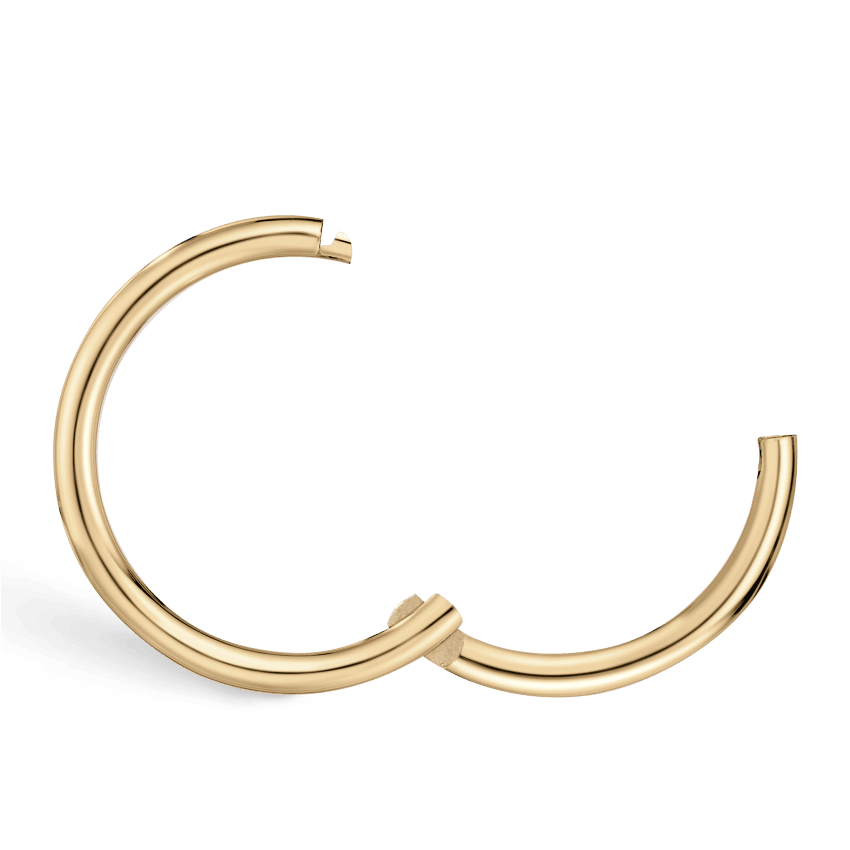 Plain Gold Hoop Earring Yellow Gold 11mm 16 Gauge = 1.3mm