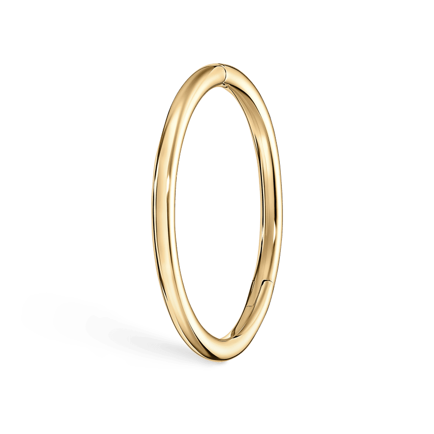 Plain Gold Hoop Earring Yellow Gold 12.5mm 16 Gauge = 1.3mm