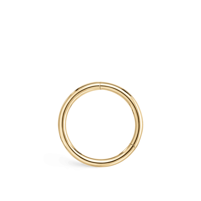 Plain Gold Hoop Earring Yellow Gold 8mm 18 Gauge = 1.02mm