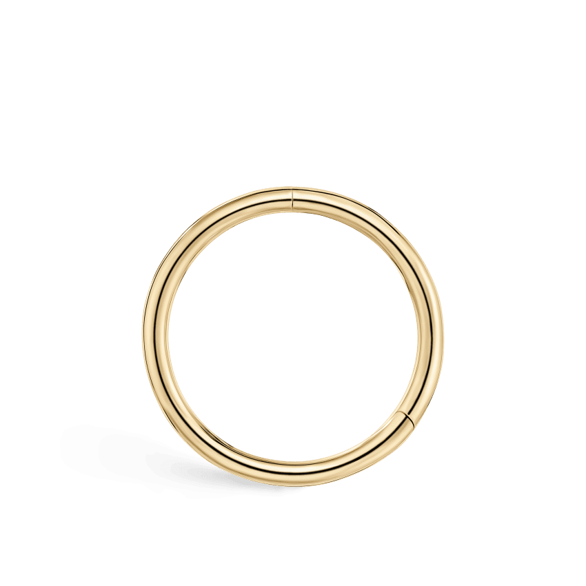 Plain Gold Hoop Earring Yellow Gold 9.5mm 18 Gauge = 1.02mm