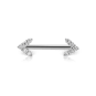 5.5mm Double Diamond Arrow Straight Barbell