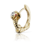 Cobra with Diamond Head and Ruby Eyes Hoop Earring