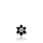 Black Diamond Flower Stud Earring