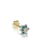 Blue Diamond Flower Threaded Stud Earring
