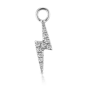 Diamond Lightning Bolt Charm