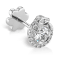 Diamond Pavé Ouroboros Threaded Stud Earring