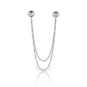Connecting Double Chain Stud Earring Backs