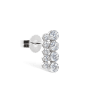 Invisible Set Diamond Apsara Bar Stud Earring