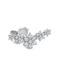 Diamond Five Flower Garland Stud Earring