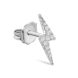 Diamond Lightning Bolt Stud Earring
