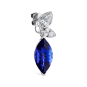 Grand Tanzanite Marquise Pear Diamond Echo Earring