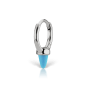 Turquoise Single Short Spike Hoop Earring (Non-Rotating)