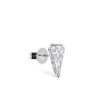 Engraved Silhouette Diamond Stud Earring