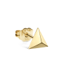 Faceted Triangle Stud Earring