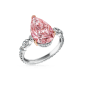 Pink Pear Diamond Eternity Finger Ring