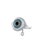 Diamond Halo Teardrop Eye Finger Ring