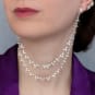 Diamond Ear-to-Ear Double Chain Charm
