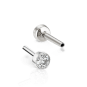 Scalloped Set Diamond Tash Threaded Backing