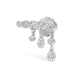 Invisible Set Diamond Crescendo Bar Threaded Stud Earring