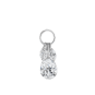 Floating Pear Diamond Plume Charm