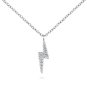 Diamond and Sapphire Lightning Bolt Necklace