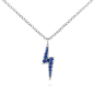 Diamond and Sapphire Lightning Bolt Necklace