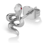 Snake with Ruby Eyes Earstud