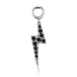 Black Diamond Lightning Bolt Charm