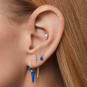 Lapis Threaded Stud Earring