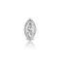 Scalloped Marquise Diamond Stud Earring