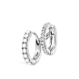 Pearl and Diamond Double Eternity Linked Hoop Earring and Cuff