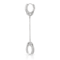 Double-sided Diamond Handcuff with Medium Chain Hoop Earring
