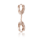 Diamond Handcuff Hoop Earring with Short Chain