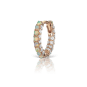 Opal and Diamond Pavé Hoop Earring (Bottom Hinge)