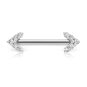 Double Diamond Arrow Nipple Barbell
