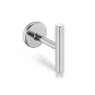 Polished Round Bar Threaded Stud Earring