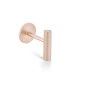 Matte Round Bar with Diamond Ends Threaded Stud Earring